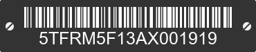 2010 TOYOTA Tundra 5TFRM5F13AX001919 VIN decoded