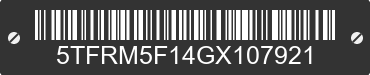 2016 TOYOTA Tundra 5TFRM5F14GX107921 VIN decoded