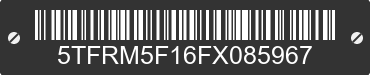 2015 TOYOTA Tundra 5TFRM5F16FX085967 VIN decoded