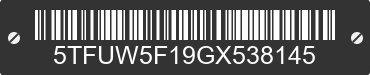 2016 TOYOTA Tundra 5TFUW5F19GX538145 VIN decoded