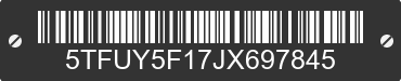 2018 TOYOTA Tundra 5TFUY5F17JX697845 VIN decoded