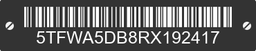 2024 TOYOTA Tundra 5TFWA5DB8RX192417 VIN decoded