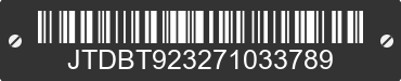 2007 TOYOTA Yaris JTDBT923271033789 VIN decoded
