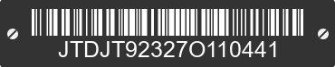 2007 TOYOTA Yaris JTDJT92327O110441 VIN decoded
