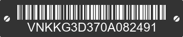 0 TOYOTA Yaris VNKKG3D370A082491 VIN decoded
