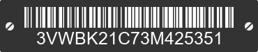 2003 VOLKSWAGEN Beetle 3VWBK21C73M425351 VIN decoded
