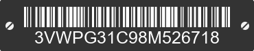 2008 VOLKSWAGEN Beetle 3VWPG31C98M526718 VIN decoded