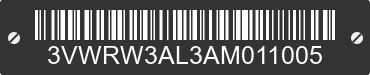 2010 VOLKSWAGEN Beetle 3VWRW3AL3AM011005 VIN decoded