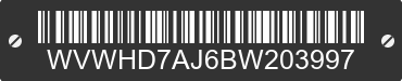 2011 VOLKSWAGEN GTI WVWHD7AJ6BW203997 VIN decoded