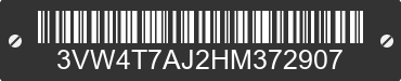 2017 VOLKSWAGEN Jetta 3VW4T7AJ2HM372907 VIN decoded