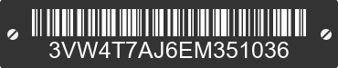 2014 VOLKSWAGEN Jetta 3VW4T7AJ6EM351036 VIN decoded