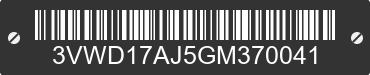 2016 VOLKSWAGEN Jetta 3VWD17AJ5GM370041 VIN decoded