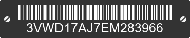 2014 VOLKSWAGEN Jetta 3VWD17AJ7EM283966 VIN decoded