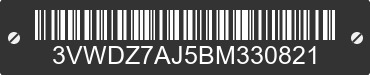 2011 VOLKSWAGEN Jetta 3VWDZ7AJ5BM330821 VIN decoded