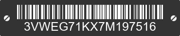 2007 VOLKSWAGEN Jetta 3VWEG71KX7M197516 VIN decoded