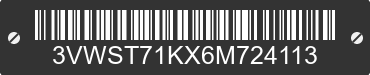 2006 VOLKSWAGEN Jetta 3VWST71KX6M724113 VIN decoded