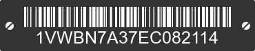 2014 VOLKSWAGEN Passat 1VWBN7A37EC082114 VIN decoded