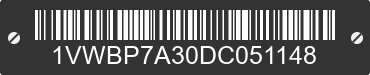 2013 VOLKSWAGEN Passat 1VWBP7A30DC051148 VIN decoded