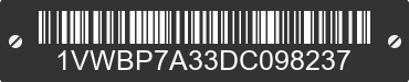 2013 VOLKSWAGEN Passat 1VWBP7A33DC098237 VIN decoded