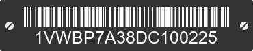 2013 VOLKSWAGEN Passat 1VWBP7A38DC100225 VIN decoded
