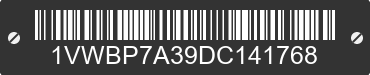 2013 VOLKSWAGEN Passat 1VWBP7A39DC141768 VIN decoded
