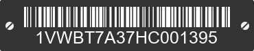 2017 VOLKSWAGEN Passat 1VWBT7A37HC001395 VIN decoded
