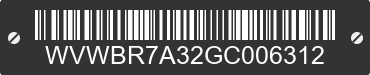 2016 VOLKSWAGEN Passat WVWBR7A32GC006312 VIN decoded