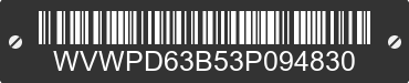 2003 VOLKSWAGEN Passat WVWPD63B53P094830 VIN decoded
