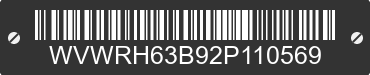 2002 VOLKSWAGEN Passat WVWRH63B92P110569 VIN decoded