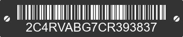 2012 VOLKSWAGEN Routan 2C4RVABG7CR393837 VIN decoded