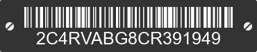2012 VOLKSWAGEN Routan 2C4RVABG8CR391949 VIN decoded