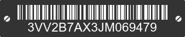 2018 VOLKSWAGEN Tiguan 3VV2B7AX3JM069479 VIN decoded