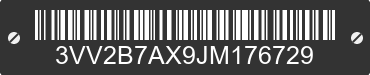 2018 VOLKSWAGEN Tiguan 3VV2B7AX9JM176729 VIN decoded