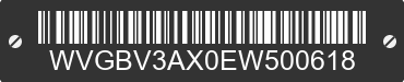 2014 VOLKSWAGEN Tiguan WVGBV3AX0EW500618 VIN decoded
