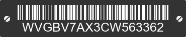 2012 VOLKSWAGEN Tiguan WVGBV7AX3CW563362 VIN decoded