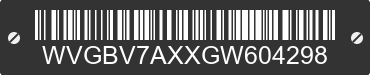 2016 VOLKSWAGEN Tiguan WVGBV7AXXGW604298 VIN decoded