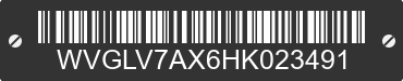 2017 VOLKSWAGEN Tiguan WVGLV7AX6HK023491 VIN decoded
