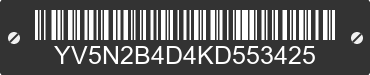 2019 VOLVO Cab Behind Engine YV5N2B4D4KD553425 VIN decoded