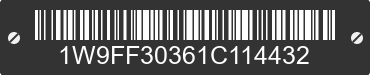 2001 WARRIOR MFG. Warrior Mfg. 1W9FF30361C114432 VIN decoded