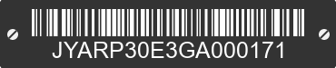 2016 YAMAHA FJR1300 JYARP30E3GA000171 VIN decoded