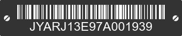 2007 YAMAHA FZ6 JYARJ13E97A001939 VIN decoded