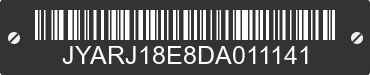 2013 YAMAHA FZ6R JYARJ18E8DA011141 VIN decoded