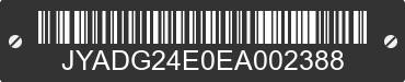 2014 YAMAHA XT250 JYADG24E0EA002388 VIN decoded