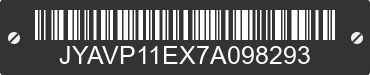 2007 YAMAHA XVS1100 / V Star 1100 JYAVP11EX7A098293 VIN decoded