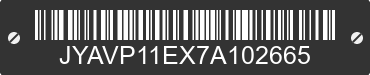 2007 YAMAHA XVS1100 / V Star 1100 JYAVP11EX7A102665 VIN decoded