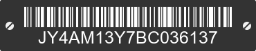 2011 YAMAHA YFM700 (Grizzly 700) JY4AM13Y7BC036137 VIN decoded