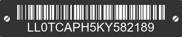 2019 YONGFU YN50QT-8 / YN125-8 / YN150T-8 / YN250T-8 / YN300-8 etc. LL0TCAPH5KY582189 VIN decoded